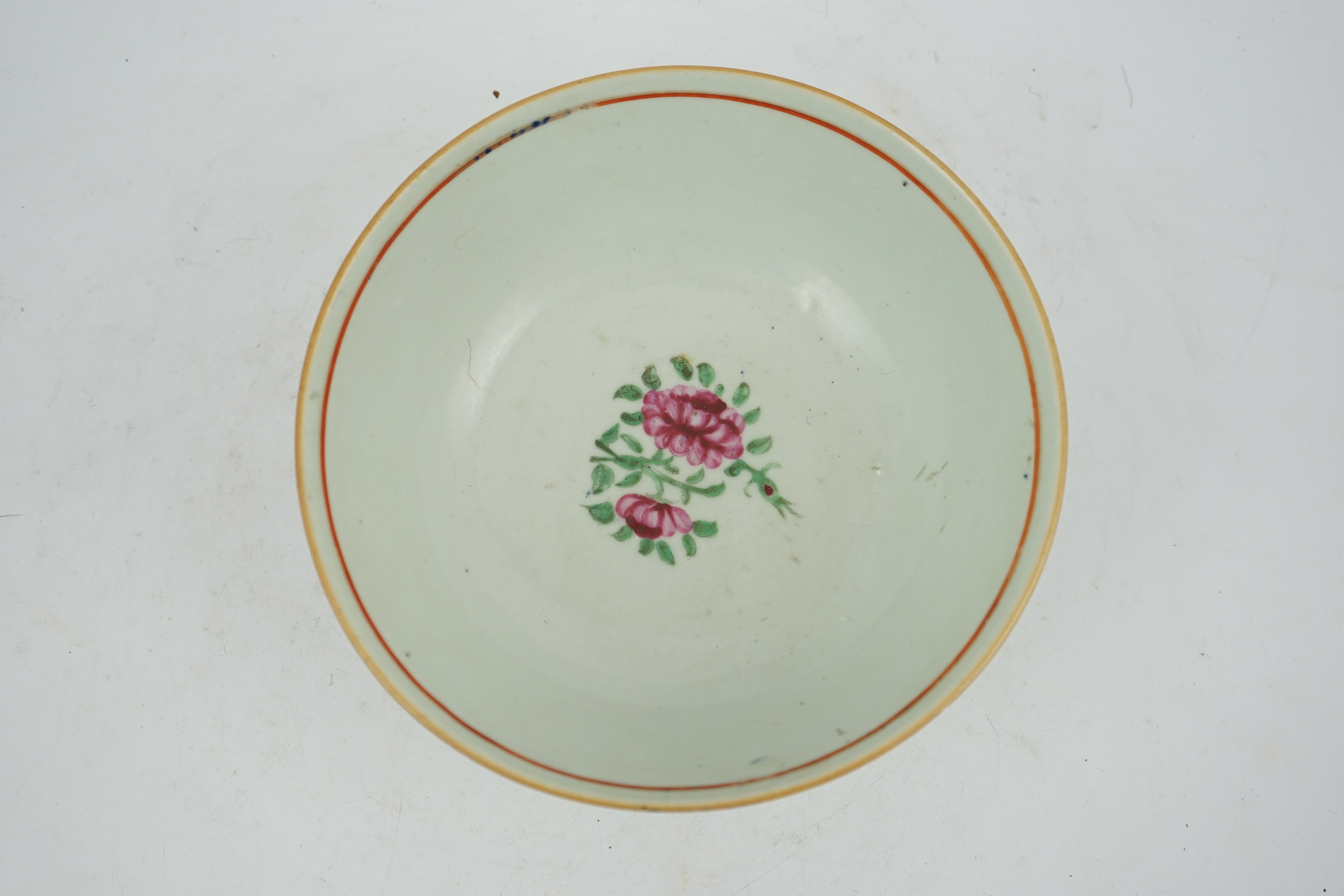 A matching Chinese Persian dish and bow and a separate dish, bowl 12cm diameter. Condition - fair to good